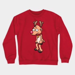 Sad Christmas Reindeer Crewneck Sweatshirt